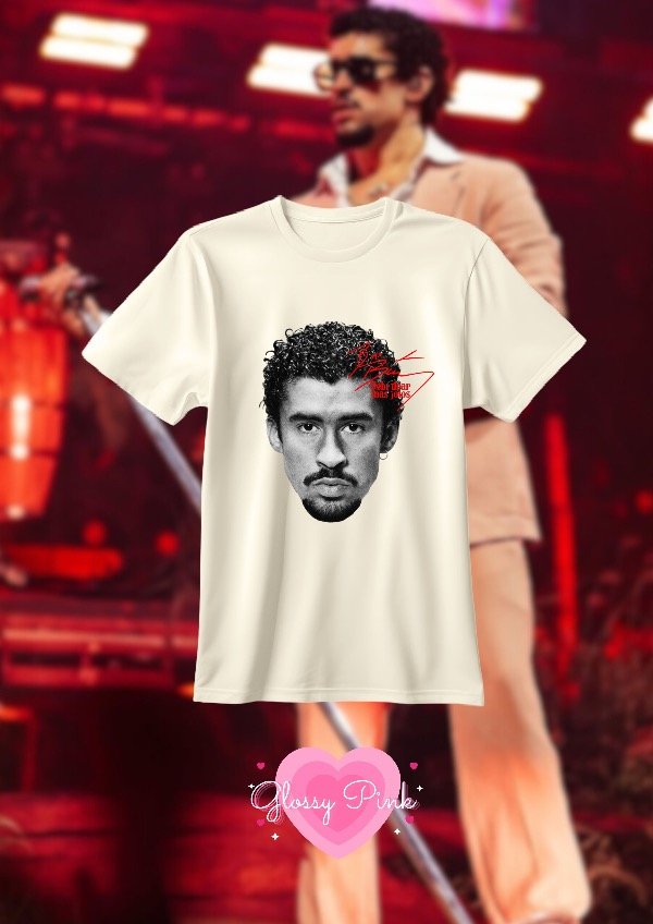 Producto - Remera cruda Bad Bunny retro - DTF