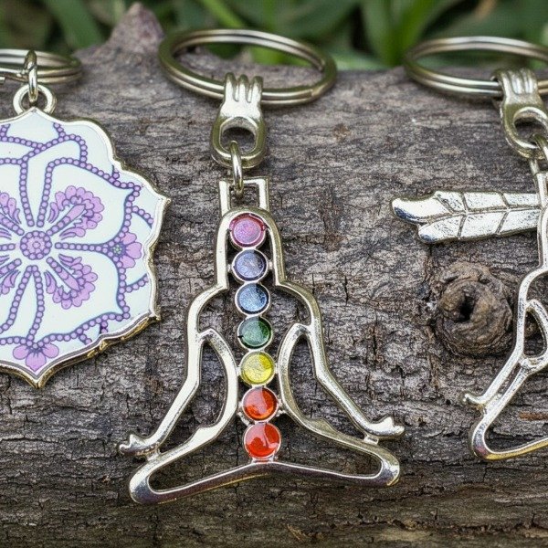 Producto - LLAVERO 7 CHAKRAS METALICO 9CM