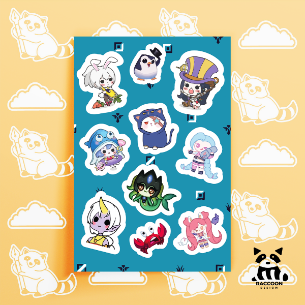 Producto - Plancha de Stickers League Of Legends 1