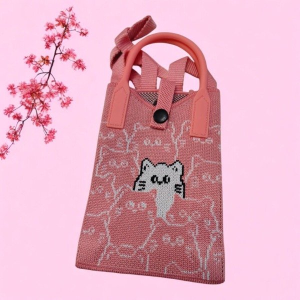 Producto - Bandolera Importada Rosa Cats