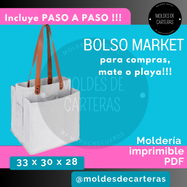 Producto - BOLSO MARKET - MOLDERÍA + PASO A PASO PDF
