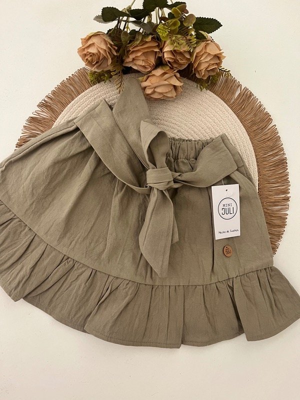 Producto - POLLERA ROCIO HUESO - 1