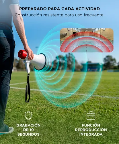 Producto - Megafono Portatil De Mano Grabador Voz Musica 15W -Gadnic (Megafo01) - 3