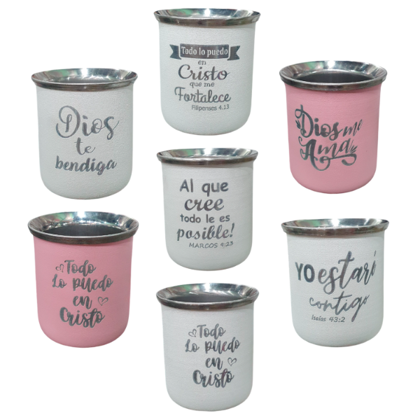 Producto - PROMO Mates De Acero Inoxidable Recto Grabado (PACK X6 UNIDADES)