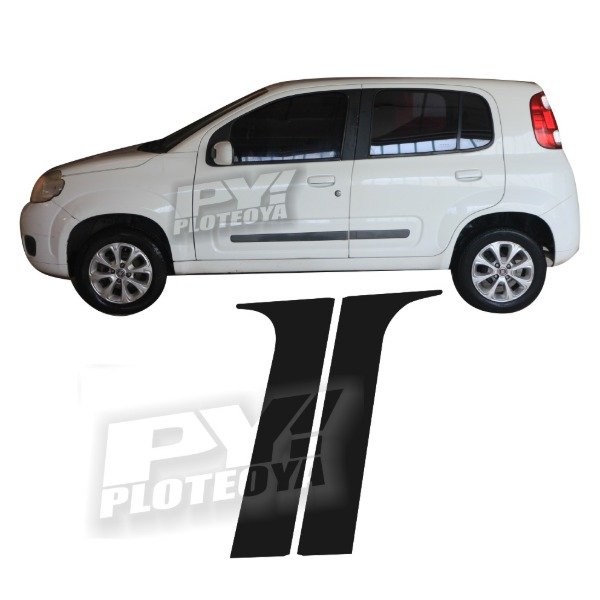 Producto - Calcos parantes fiat uno novo ambos lados texturado - Ploteoya!