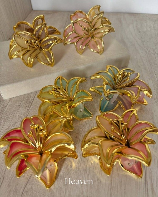 Producto - Broches flor gold