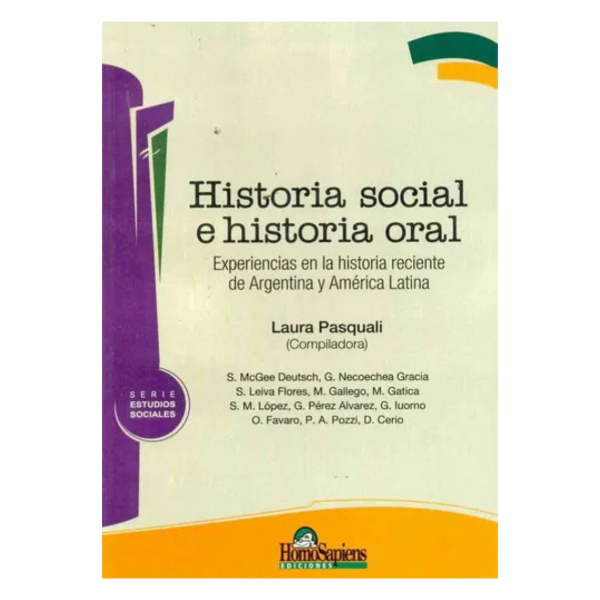 Producto - HISTORIA SOCIAL E HISTORIA ORAL - PASQUALI PATRICIA