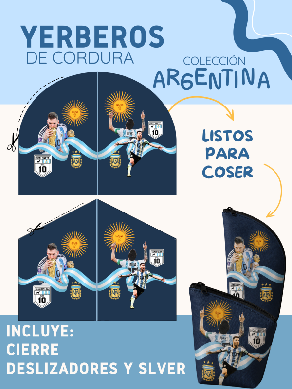 Producto - MOLDES YERBERO X 2 - MESSI CAMPEÓN