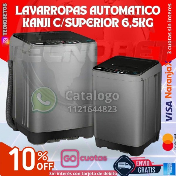 Producto - LAVARROPAS AUTOMATICO KANJI C/SUPERIOR 6,5KG