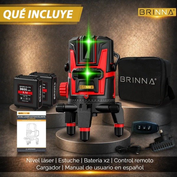 Producto - NIVEL LASER AUTONIVELANTE DE 5 LINEAS BRINNA HB-L5 - 4