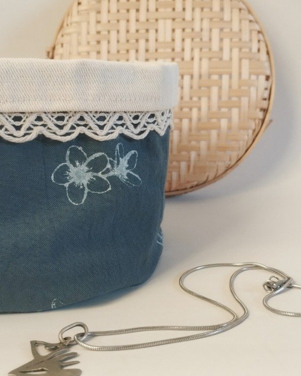 Producto - Organizador Sarah - Estampado Artesanal (azul) - 1