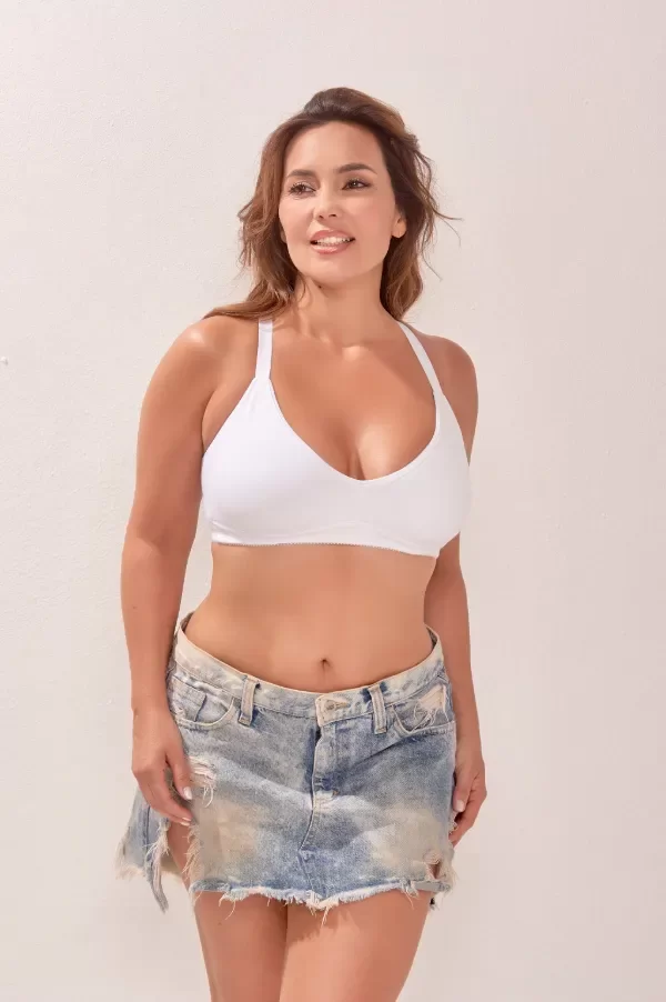 Producto - Corpiño taza doble sin aro espalda deportiva