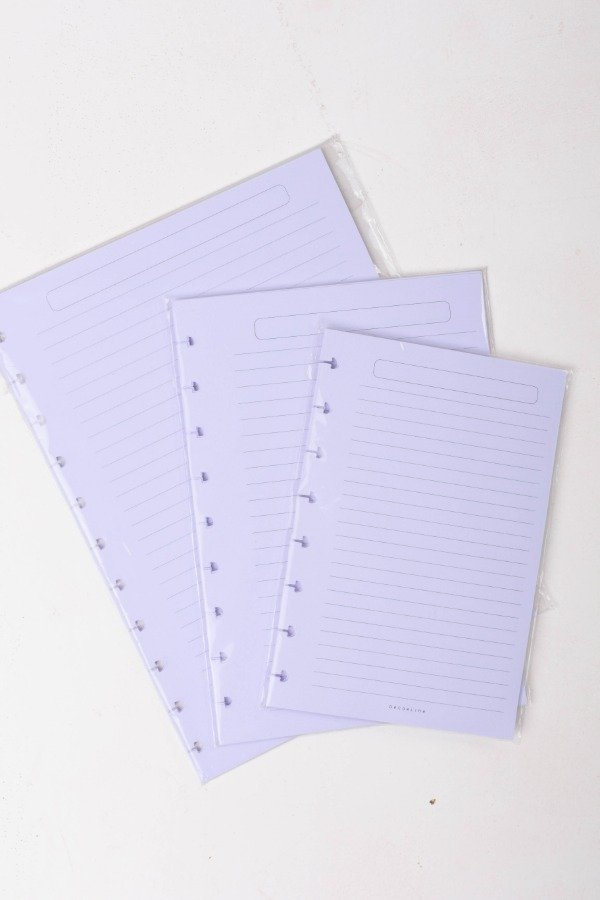 Producto - Repuesto blanco rayado x 30 hojas para cuaderno con sistema de discos