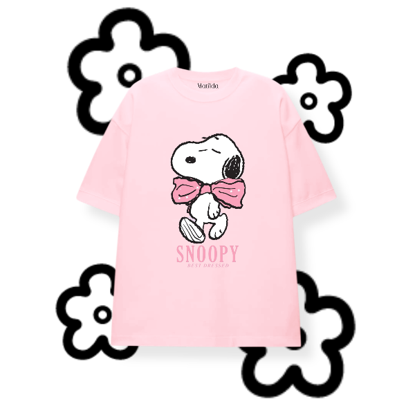 Producto - REMERON SNOOPY CON MOÑO- ROSA