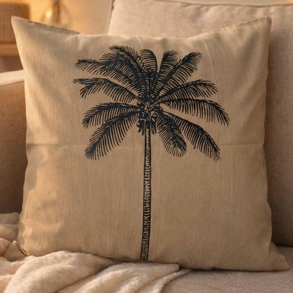 Producto - FUNDA PALM BEIGE 50X50