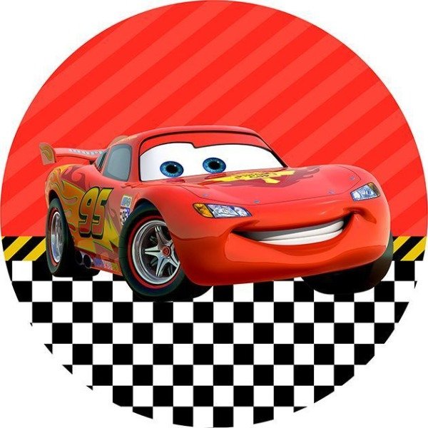 Producto - Lamina comestible redonda 20cm cars 1