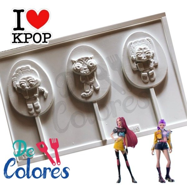 Producto - Molde chupetin huevo chato guerreras k pop