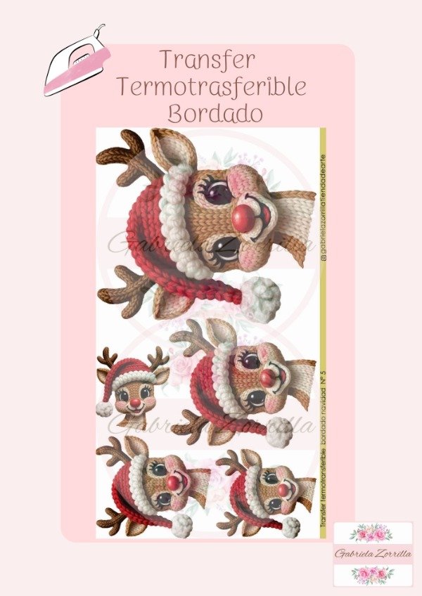 Producto - Transfer Termo transferible bordado Navidad N-5