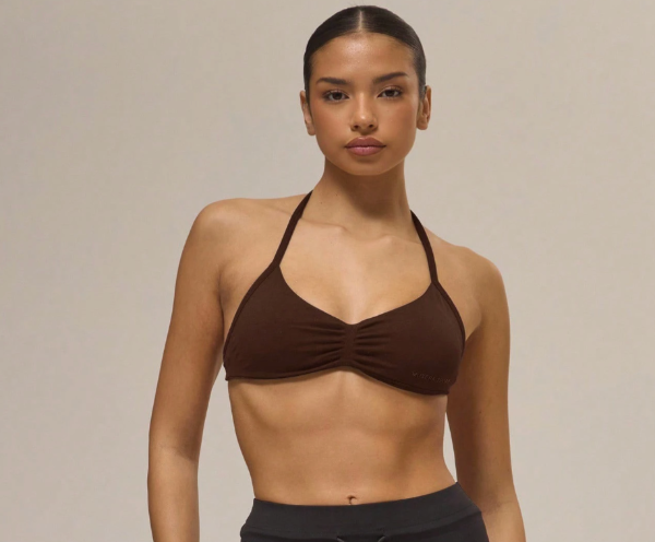 Producto - Top Deportivo con Fruncido Frontal Chocolate T.S-M - 1