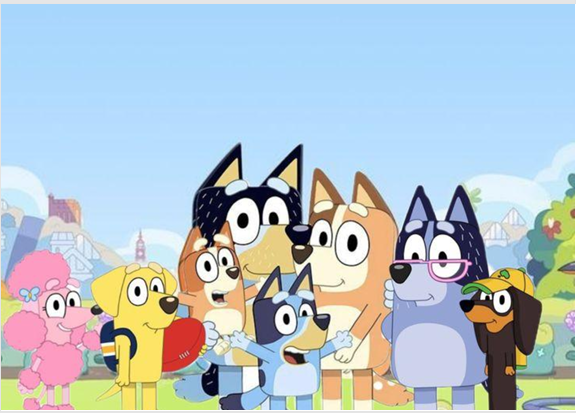 Producto - Lamina comestible rectangular bluey y bingo 3