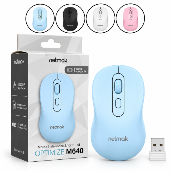 Producto - Mouse BT Recargable NM-M640 - 0