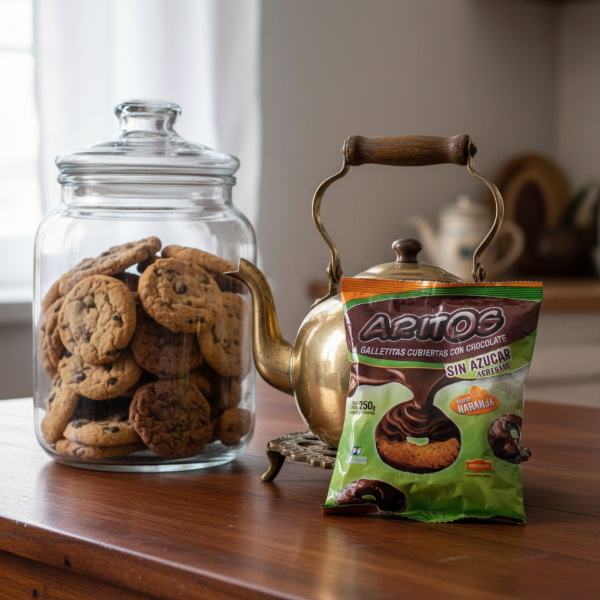 Producto - ARITOS  NUTRESAN BAÑADAS EN CHOCOLATE SABOR NARANJA SIN AZUCAR X 1 UN