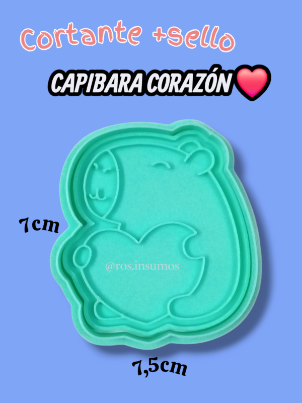 Producto - SELLO+CORTANTE CAPIBARA CORAZÓN