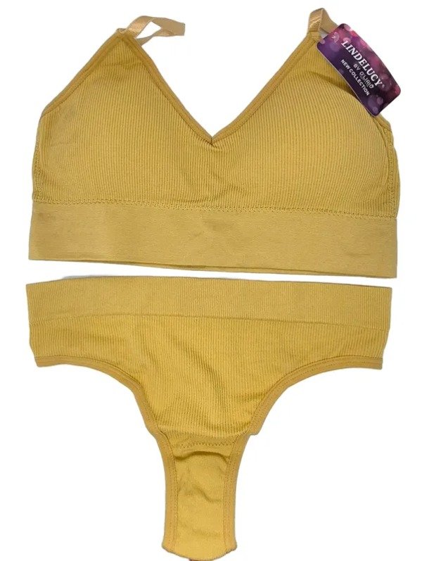 Producto - Conjunto Comfy Ropa Interior Color Mostaza