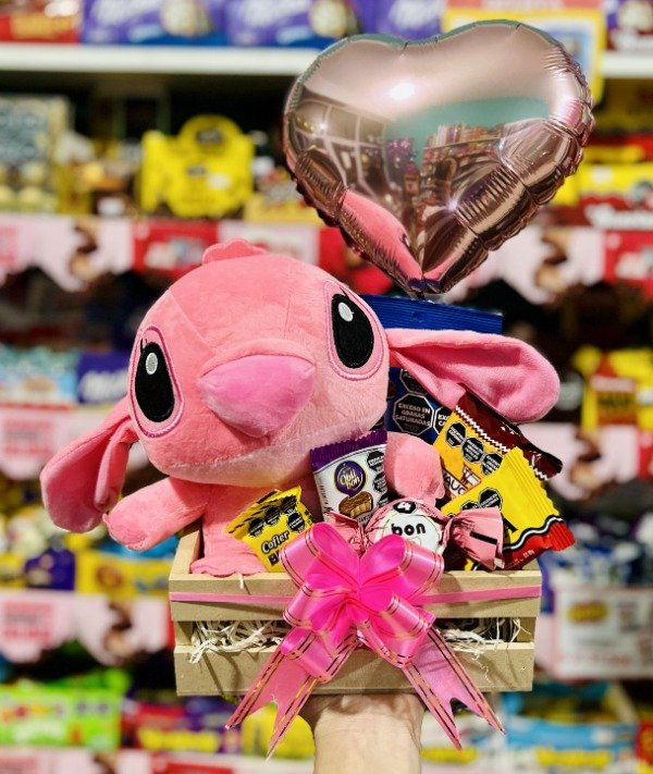 Producto - CANASTA PEQ STITCH ANGEL + GLOBO