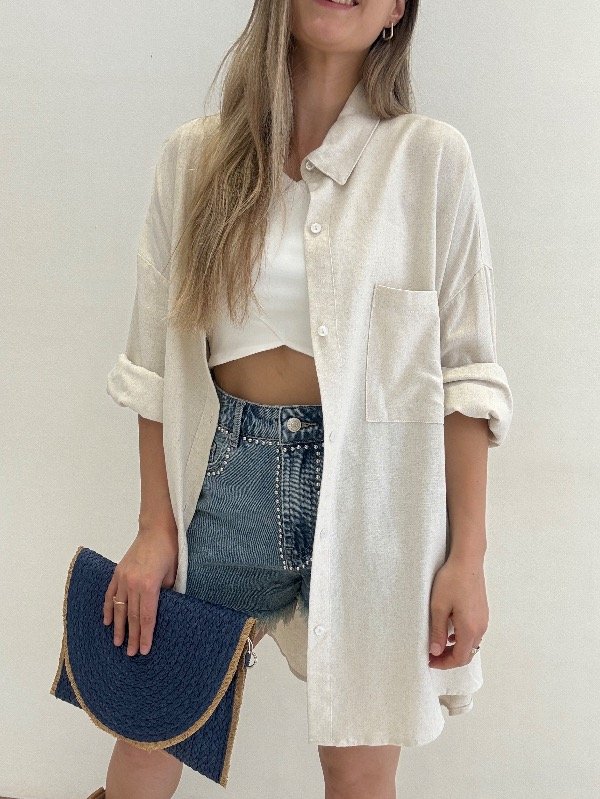 Producto - Maxi camisa Lino Antonia