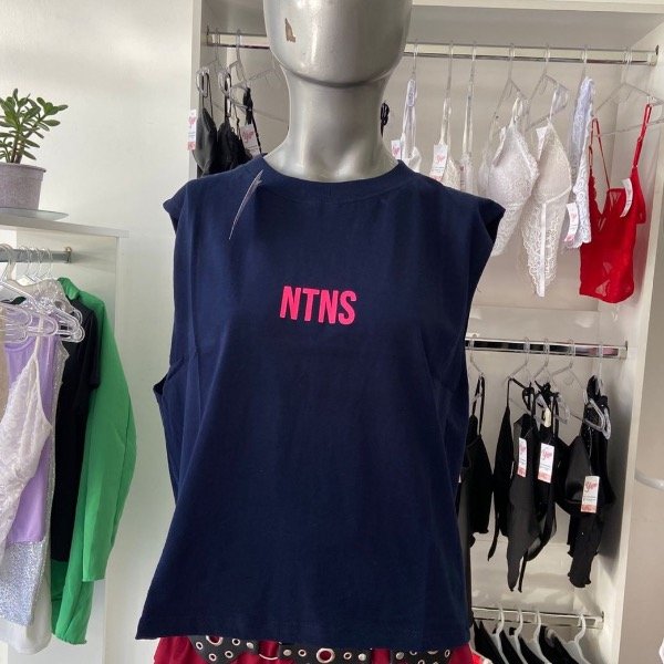 Producto - Boxy fit sin mangas Azul