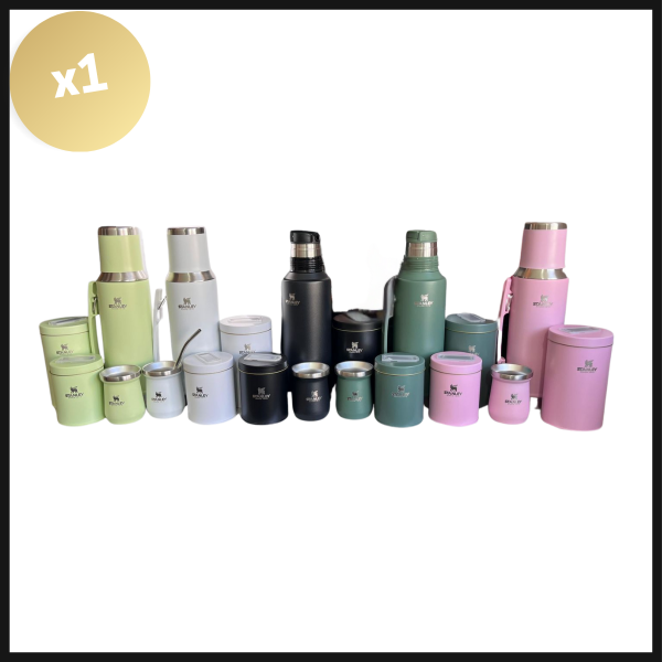 Producto - SET TERMO SYSTEM + MATE + BOMBILLA + YERBERA + AZUCARERA CON LOGO