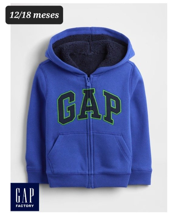 Producto - Campera gap con corderito talle 12/18 meses azul