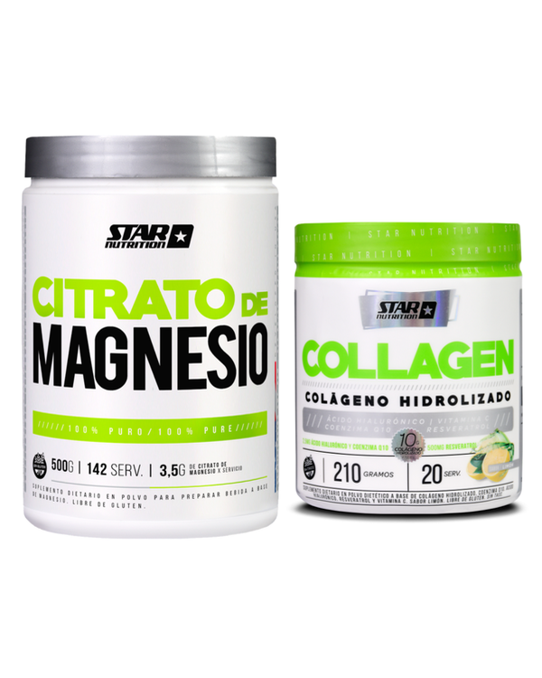 Producto - Magnesio 500gr+Colageno 210gr Star Nutrion