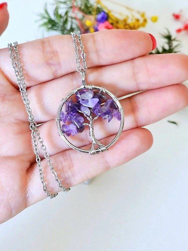 Producto - Collar Árbol De La Vida Amatista Serenidad - 2