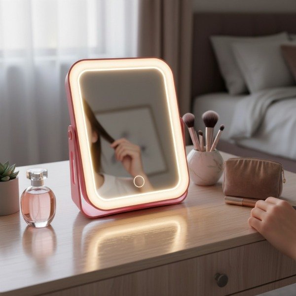 Producto - ESPEJO LED RECTANGULAR CON AUMENTO 14X20CM COL SURTIDO