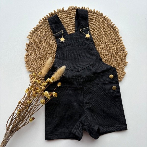 Producto - Jardinero negro UNISEX talles hasta 4 años - 0