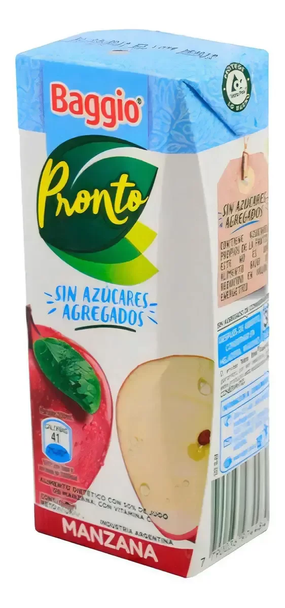Producto - pronto sin azucar manzana 200ml [BAGGIO]