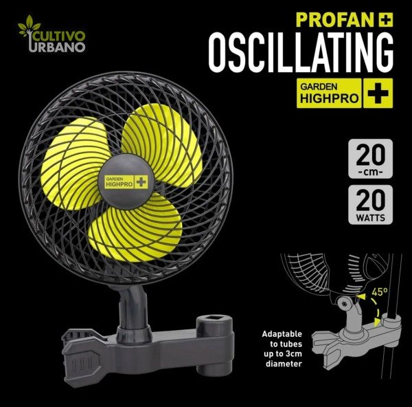 Producto - Ventilador Oscilante Indoor Profan Garden Highpro Carpa Clip