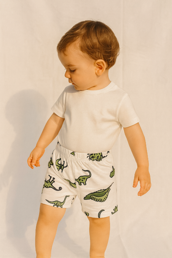 Producto - SHORTS ALGODÓN BEBÉ ESTAMPA DINOS