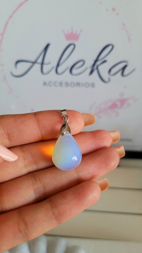 Producto - Dije gota grande piedra lunar