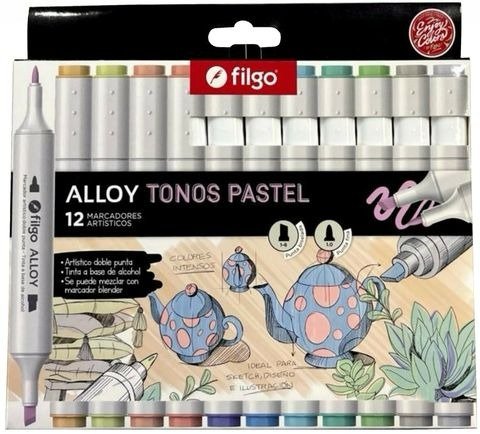 Producto - MARCADORES FILGO ALLOY - TONOS PASTEL X12