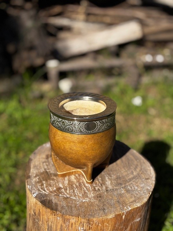 Producto - Imperial Cuero Crudo virola de alpaca cincelada