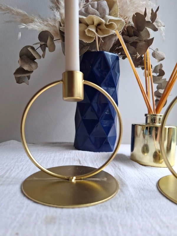Producto - Portavela Aro Dorado