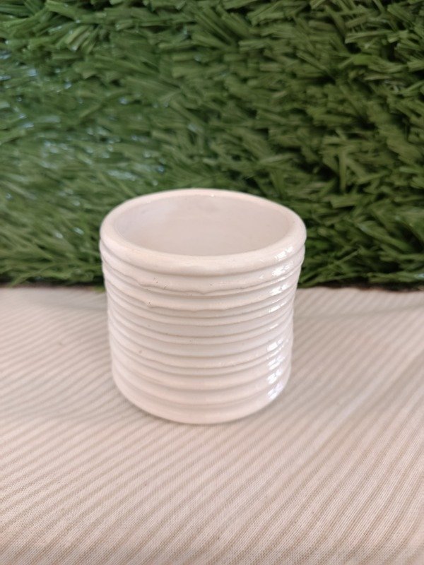 Producto - florero Blanco torneado