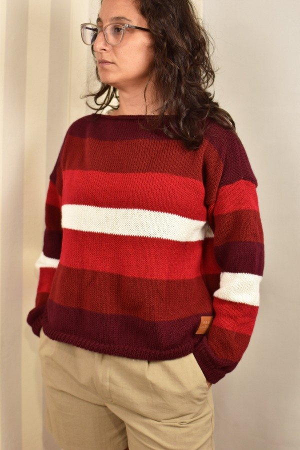 Producto - Sweater Bienvenidos al tren - Rojos