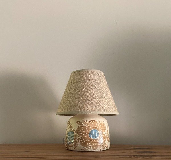 Producto - Velador Flor Visón con pantalla - A PEDIDO