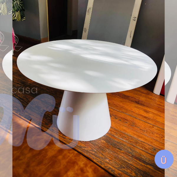 Producto - Mesa Ratona 60x50 - Fibra de vidrio Blanca