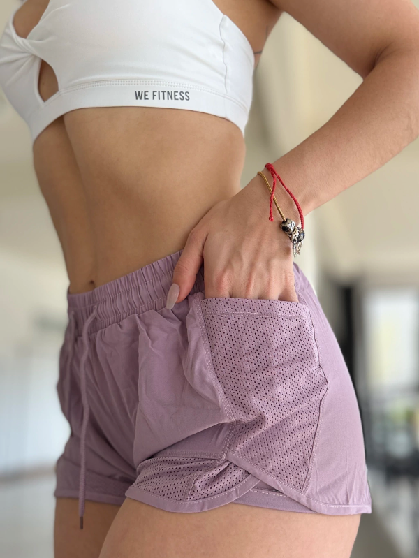 Producto - Short doble Running Violet