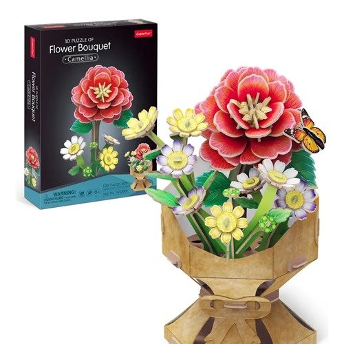 Producto - ROMPECABEZAS FLORES 3D - CAMELIA (109 PIEZAS) - 1